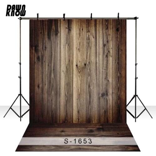 DAWNKNOW Wood Wall Vinyl Photography Background For Children New Fabric Polyester Backdrops Wood Floor For Photo Studio 1653