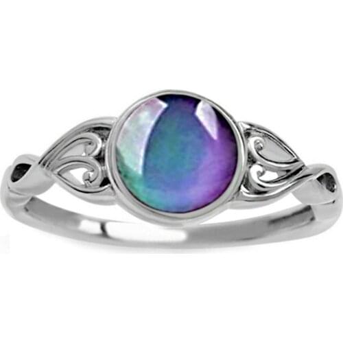 European And American Vintage Retro Ring Fashion Antique Women Ring Creative Thermochromism Ring Jewelry Gift