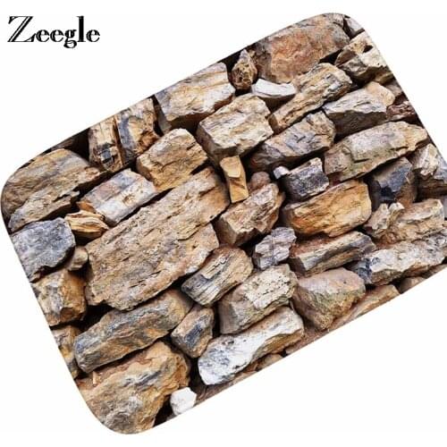 Stone Printed Doormat for Entrance Door Floor Mat Soft Living Room Carpet Kitchen Rugs Kids Bedroom Bedside Mat Home Decor Rug