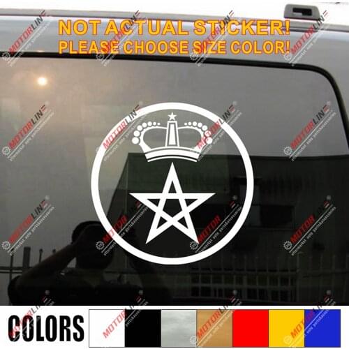 Morocco Air force Roundel Decal Sticker Car Vinyl pick size color no bkgrd