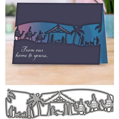 Camel and Believer Lace Metal Cutting Dies Stencil Scrapbooking Embossing 2021 New Christmas Craft Dies Diy Molds