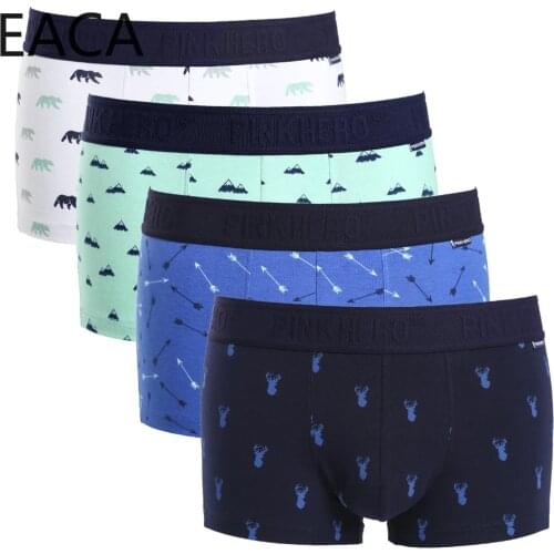 2021 Pink Heroes Men Boxer Shorts Cotton Men Underwear Comfortable Male Panties Fashion Print Men Underpants High-quality Cuecas