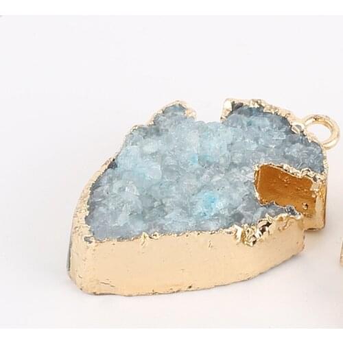 Irregular Nature Stone Pendant DIY Necklace Bracelet Girl Gift