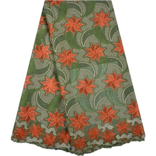 New Swiss Voile Lace In Switzerland High Quality Nigerian Cotton Dry Lace Materials Men Embroidery Swiss Voile Lace Fabric 1334