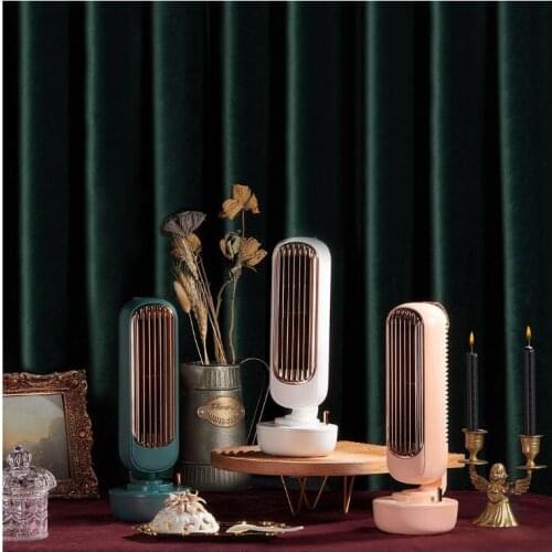 New Air Cooler Fan Multifunctional Desktop Silent Air conditioner Humidifier Home Office USB Leafless Cooling Fan