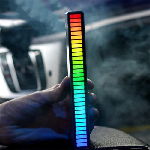 Pickup Rhythm Light LED Strip Light Sound Control for decorate Car bedroom Music Atmosphere paty Lamp battery RGB Colorful Tube