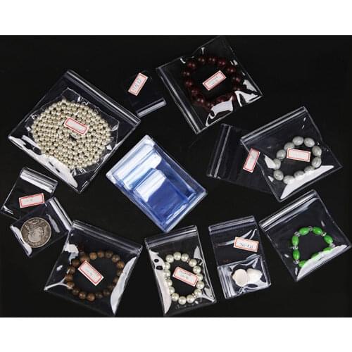 50pcs/Lot Plastic Clear Pvc Bag Zip Transparent Gift Bags For Jewelry Packaging Bags Travel/Display/Storage Fashion Jewelry Bag