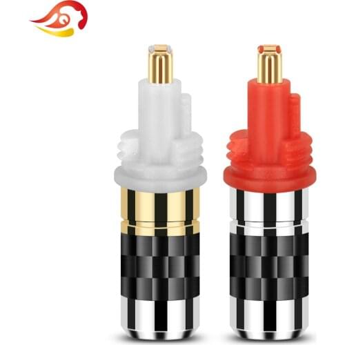 QYFANG Gold Plated Copper Threaded Earphone Pin Carbon Fiber Wire Connector Adapter For MDR EX1000/800/600/7550 EXK Headphone