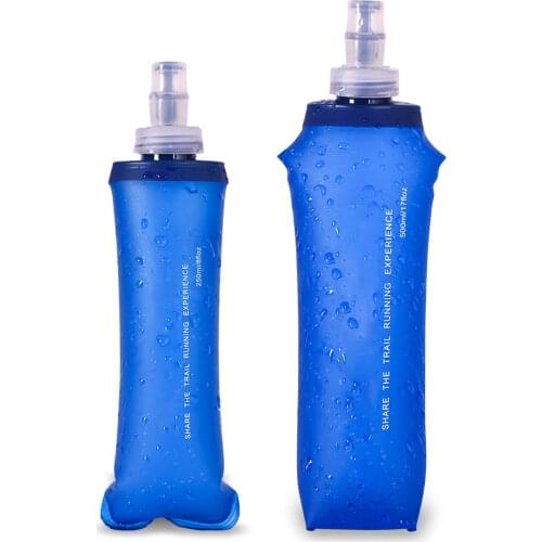 Sports Foldable BPA PVC Free Soft Running Water Kettle Soft Hiking Flask Hydration Bottle for Cycling