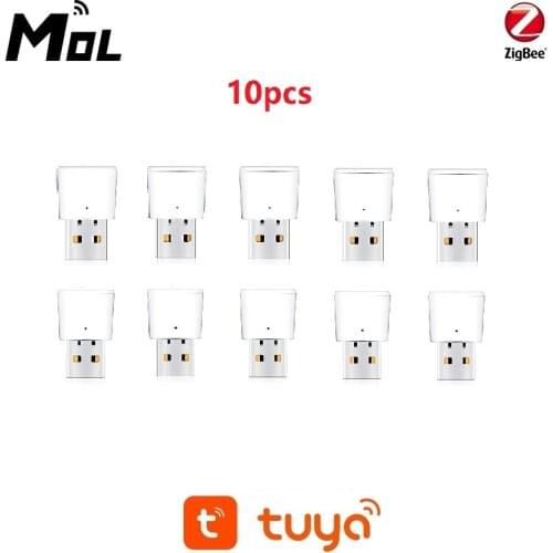 Tuya 10pcs Zigbee Signal Repeater USB Zigbee Hub Signal Expand 20-30M Smart Home Automation Module