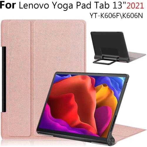 Ultra thin stand smart tablet cover for lenovo yoga tab 13 YT-K606F K606N Case for lenovo yoga pad pro 13 case