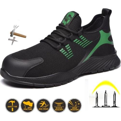 2021 New Work Boots Breathable Mens Safety Shoes Waterproof Breathable SRA Non-slip EVA Four Breathable Mens Safety Shoes