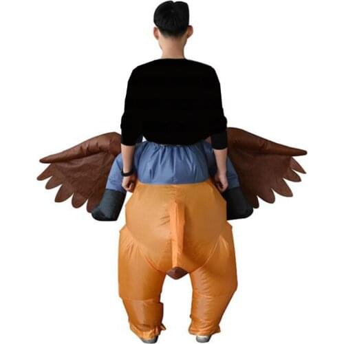 Y55B 3D Riding Inflatable Animal Costume Adults Funny Blow up Outfit Halloween Cosplay Fancy Dress Clothing
