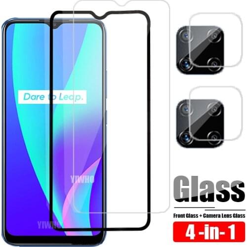 4 in 1 Protective Glass For Oppo Realme C15 C11 6 Pro 6i Tempered Glass on Realme X2 X3 SuperZoom Camera Len Screen Protector