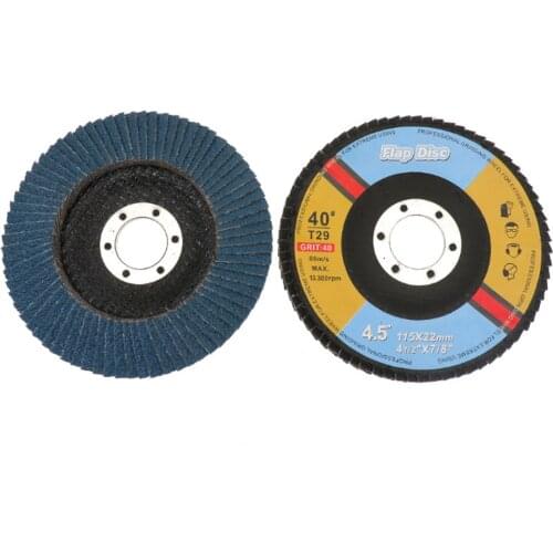 5Pcs Professional Flap Discs 4.5inch 115mm Sanding Discs 40/60/80/120 Grit Grinding Wheels for Angle Grinder Abrasive Tool