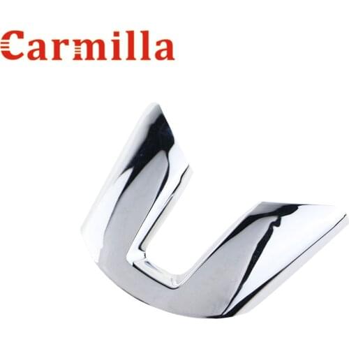 Carmilla ABS Chrome Steering Wheel Sequins Steering Wheel Stickers For KIA Sportage R 2012 2013 2014 2015 Car Styling