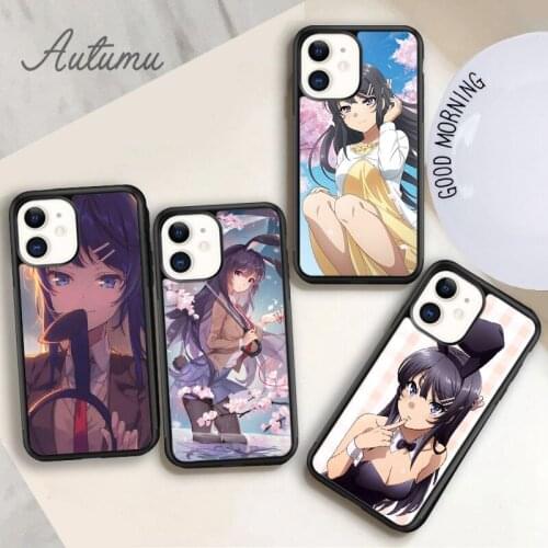 Sakurajima Mai Phone Case for iPhone 11 12 Pro Max mini X XR XS SE 2020 5 6S 7 8 Plus Samsung Galaxy S8 S9 S10 Cover shell