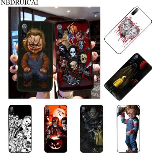 NBDRUICAI CHUCKY HORROR CHURSE CHILDS Cover Black Soft Shell Phone Case for Xiaomi Mi9 9SE 8SE Pocophone F1 Mi8 Lite