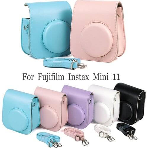 Besegad Portable Camera Protective Bag Case PU Leather Cover with Adjustable Shoulder Strap for Fujifilm Instax Mini