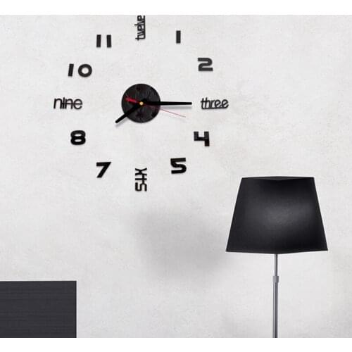 Digital 3D Wall Clock Sticker Watch Modern Design Clock DIY Clocks On Wall Kitchen Clock Living Room Home Decor Quartz Needle