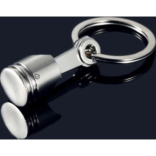 Zinc Alloy Engine Silvery Piston Key Ring Chain Keychain Key Fob Wholesale Silver Color Available European For Men Gift Trinkets