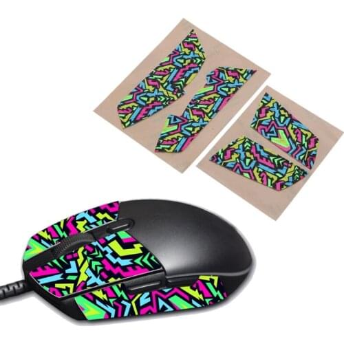 Colorful Hotline Games Mouse Anti-slip Grip Tape for logitech G102 G304 Gaming Mouse Upgrade Moisture Wicking Pre Cut