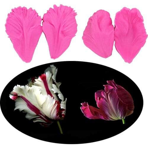 DIY Flower Tulip Petals Silicone Mold Fondant Mould Cake Decorating Tools Chocolate Sugarcraft Mold Kitchen Accessories T1214
