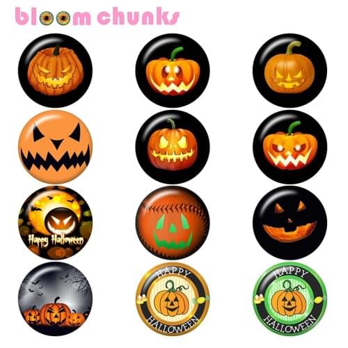 Back Making Findings Cabochon Mixed Glass Skull Halloween 12mm/18mm/20mm/25mm 10pcs Bloom Chunks Round Photo Demo Flat B5771
