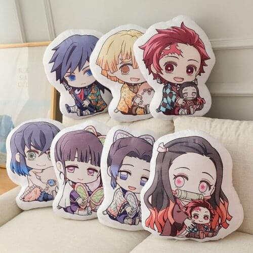Demon Slayer Plush Toy Pillow Kimetsu No Yaiba Kamado Tanjirou Tomioka Giyuu Agatsuma Zenitsu Douma Sabito Stuffed Dolls Gift
