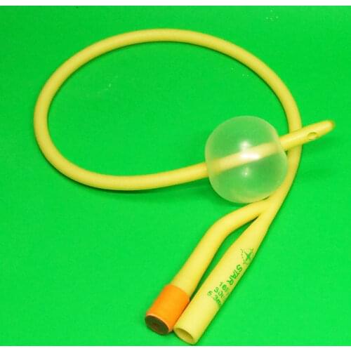 12pcs Latex Foley Catheter 2 Way Silicone Coated Plastic Valve Urology penis Urethral Catheter sizes Fr6 -Fr24 CE and FDA