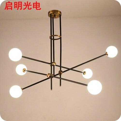 Magic Bean Molecule Glass Led A Chandelier Modern Concise Wrought Iron Personality Chandelier Northern Europe Originality A