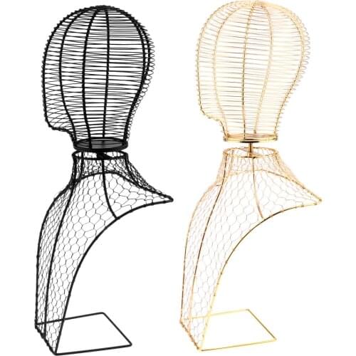 Metal Display Stand Mannequin Head And Half of Body Part For Displaying Sports Cap Travel Hats Beach Hat Scarfs Wig Stand