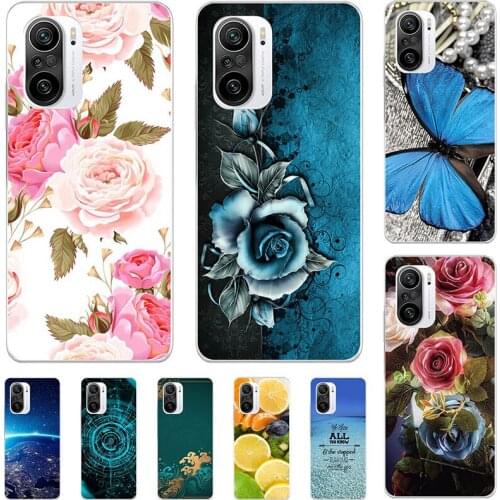 Fashion Flower Case For Redmi K40 Pro K 40 6.67" Cover Soft Silicone Cat Printing Capa Back Coque