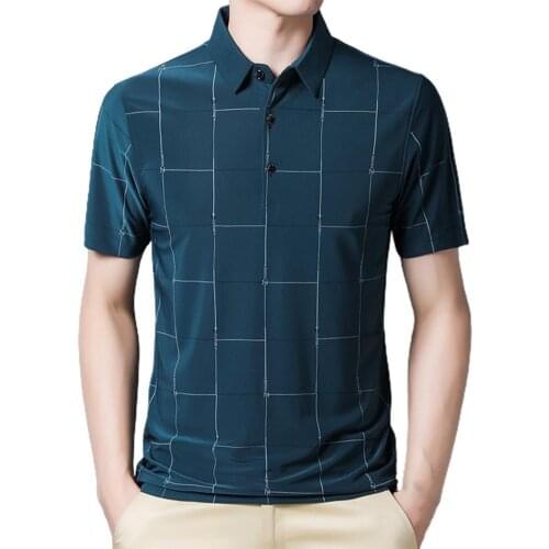 Shirt Smooth Office Business Style Polyester Fiber Fashion Men Lapel Upper for Daily Life