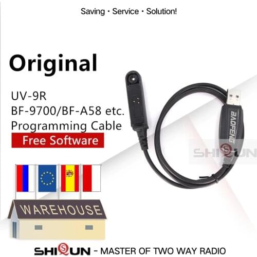 Original USB Programming Cable for BAOFENG UV-9R BF-9700 BF-A58 Compatible with UV-XR UV-5R WP GT-3WP UV-5S UV-9R Plus Radios