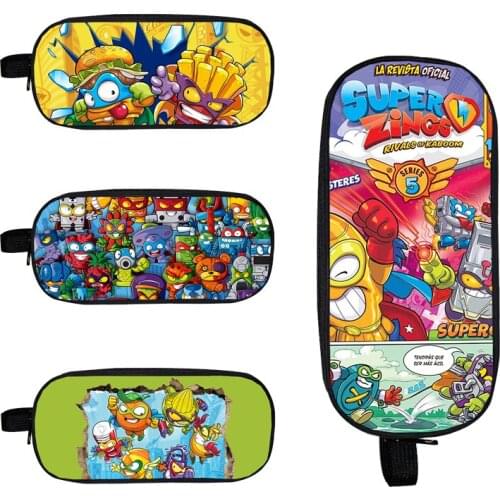 3D Super Zings Pencilcase Woman Cartoon Game Makeup Bag Large Capacity Multifunction Toy Storage Bag Children School Supplies