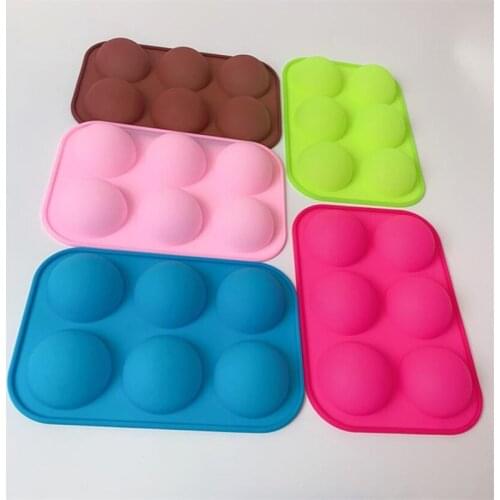 Half Sphere Silicone Soap Molds Bakeware Cake Decorating Tools Pudding Jelly Chocolate Fondant Mould Ball Biscuit Baking Mould