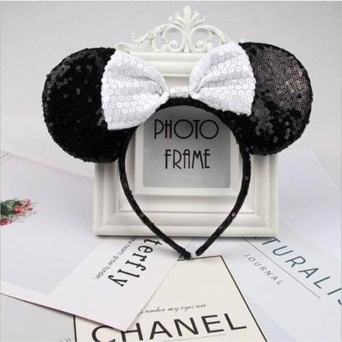 Feverbary Cute Girls Bow Headband Rat Ears Baby Hair Accessories Kids Birthday Halloween Party Show Hair Band