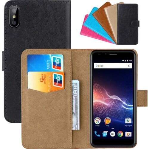 Luxury Wallet Case For Vertex Impress Click (NFC) PU Leather Retro Flip Cover Magnetic Fashion Cases Strap