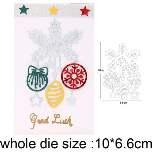 Christmas pendant snowflower Metal Cutting Dies Cutout Stencils Die Cut for DIY Scrapbooking Album Paper Card Embossing