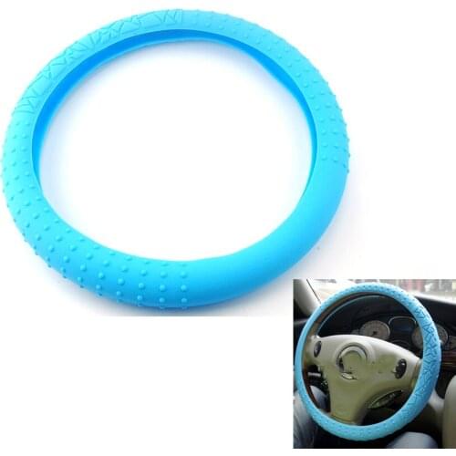 Silicone Soft Leather Texture Car Steering Wheel Non-slip Cover Shell Skin Fit for Enclave LaCrosse Regal ATS CTS Escalade XTS