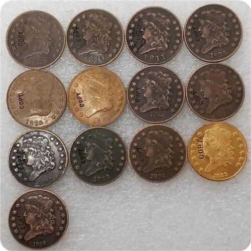 USA 1809-1836 Classic Head Half Cent COPY COINS