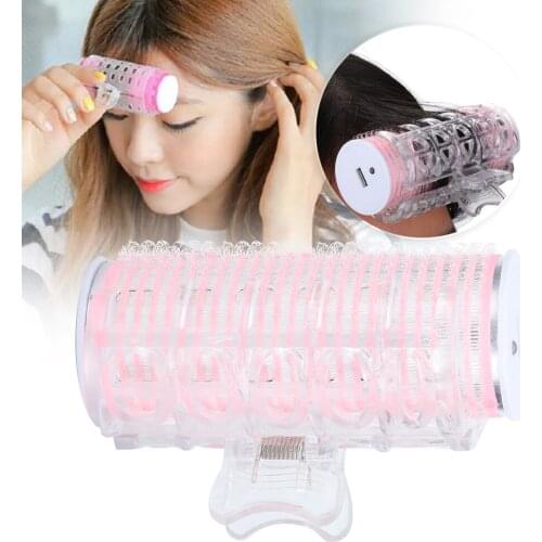 USB Portable Hair Roller Bangs Curling Hair Styling Tool Mini Electric Hair Curler(Pink )