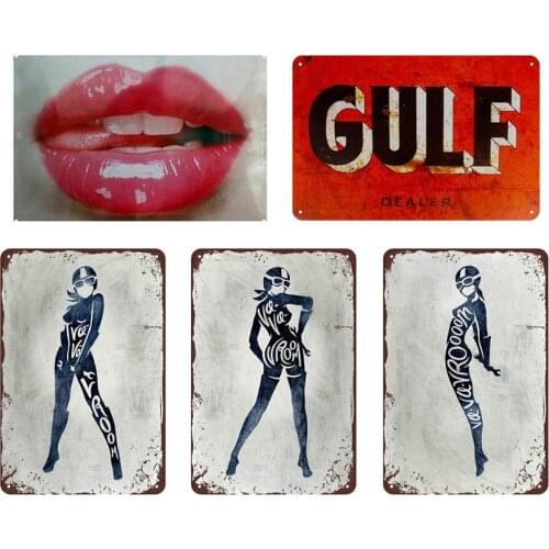 Vintage Tin Signs of Sweet Kiss Uniform Beautiful Ladys & Golf Is My Life Super NO-nox Bar Home Wall Decorative Metal Plates
