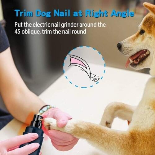 Quality 2-Speed Dog Nail Grinder USB Rechargeable Low Noise Painless Pet Paws Dog Grooming