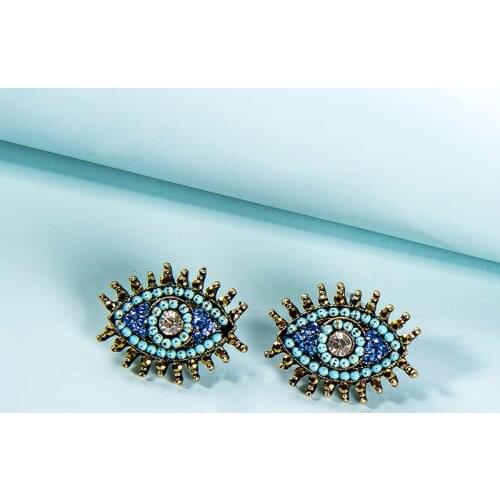 Evil Eye Earrings for Women Aretes De Mujer Modernos 2021 Vintage Kawaii Accessories Fashion Earrings Jewelry Statement Earrings
