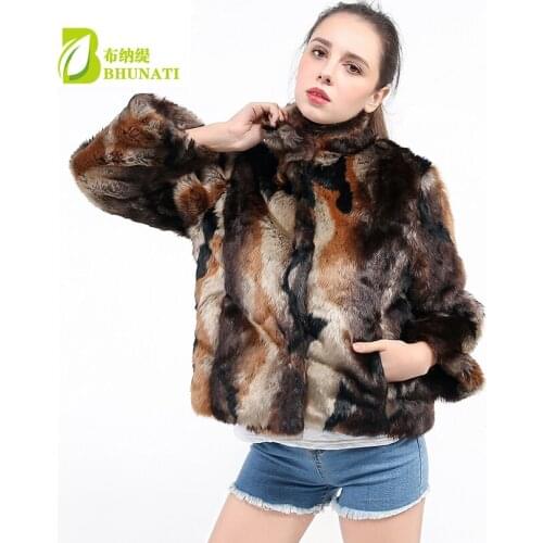 Women Elegant Fur Coats Colorful Faux Fur Coat Multicolor Long Sleeve Stand Collar Casual Short Woman Winter Fur Coats