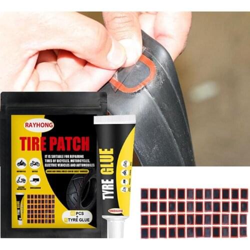 48 Pcs Cycling Bike Tire Inner Tube Puncture Patch Repairing Bike Tire Rubber Patch bicycle Repair Tool With Glue