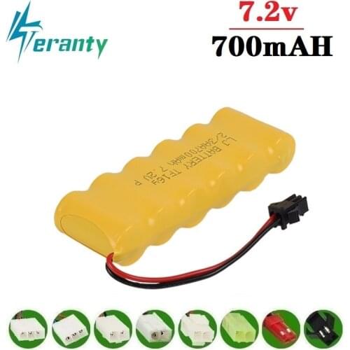 700mah 7.2v Rechargeable Battery For Rc toys Cars Tanks Robots Gun Battery 2/3AA 7.2v NI-CD Batteries Pack For Rc Boat 1PCS