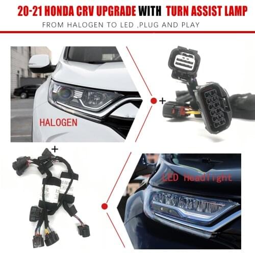 Car Headlight Modification Upgrade Special Car Wiring Adapter Harness For 20-21 Honda 12 Pins CRV Without&With Turn Assist Lamp